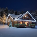 9573 - EXTENSION - Water Fall 120 LEDS (Progressif) - Ht. 1,80 m x 20 cm -  Fil Noir - Blanc Froid 6500°K