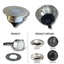 2036-D303 - 3 Spots encastrés bois Ø6cm - 3 fenêtres