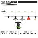 Guirlande 144m TEMPEST (Ampoules Incassables) 288xE27/G45 LED 1W - 1700K