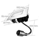 2066 - Spot encastré bois 6x10cm 3000°K