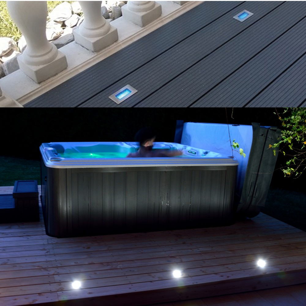 2066 - Spot encastré bois 6x10cm 3000°K