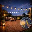 Guirlande 1,5m TEMPEST (Ampoules Incassables) 3xE27/G45 LED 1W - 1700K