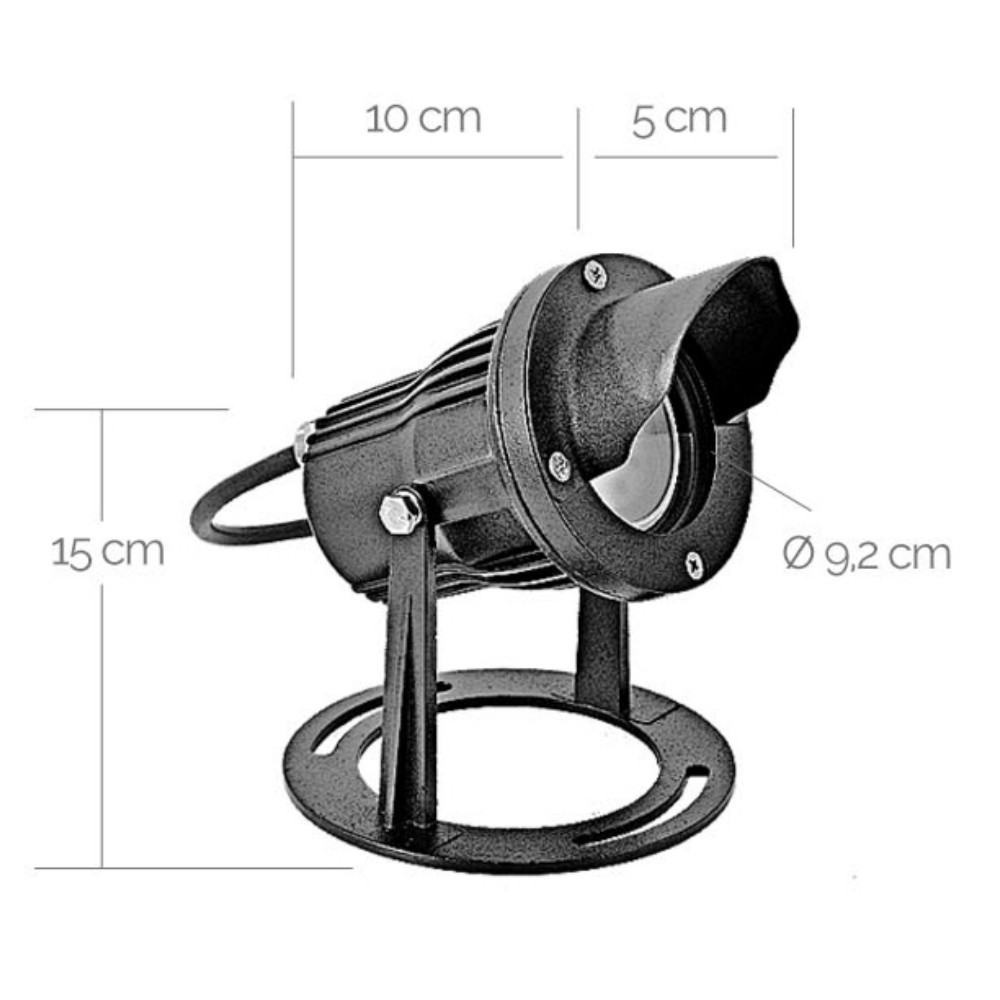 Projecteur Noir Alu A POSER 20 - 6,5W - 3000°K