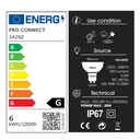 Projecteur Noir Alu A POSER 20 - 6,5W - 3000°K