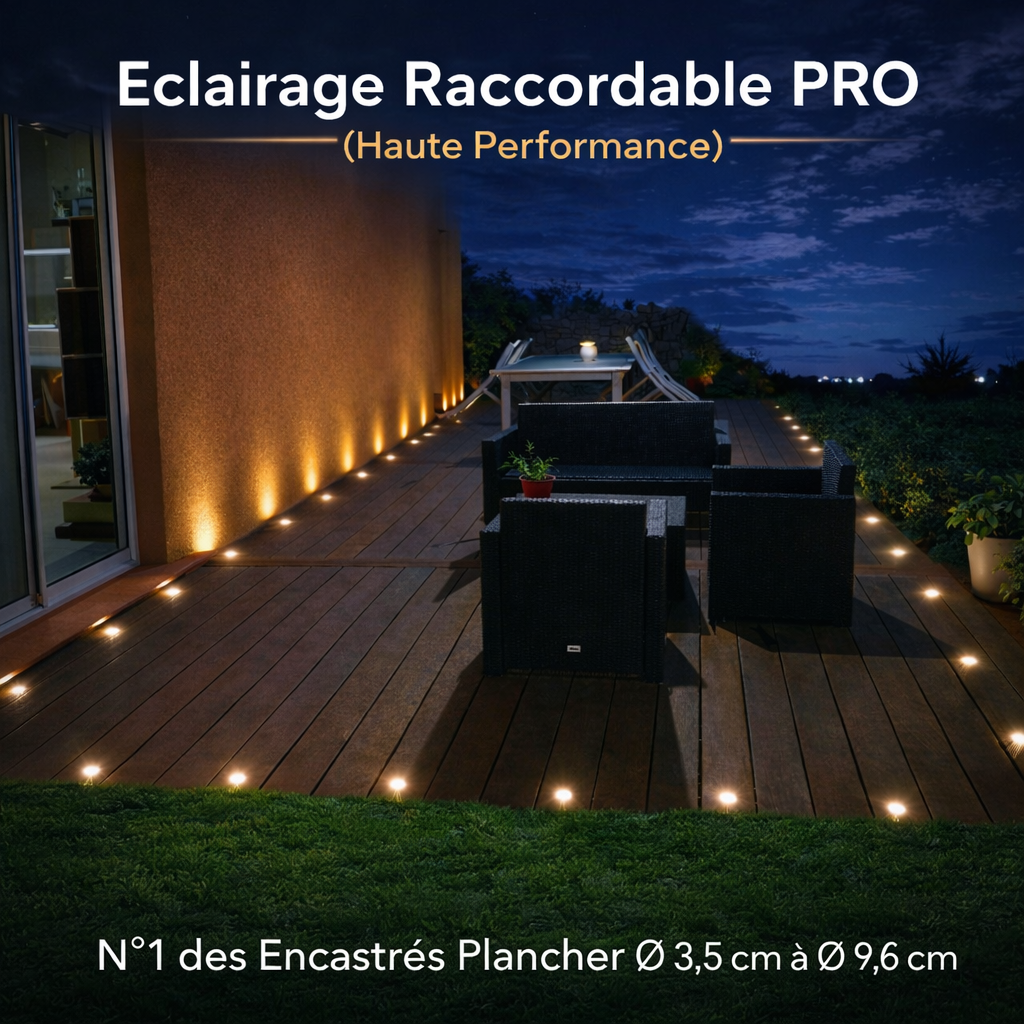 Kit 6 Spots encastrés pour bois Ø6cm - 3000°K + Accessoires