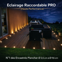 Kit 6 Spots encastrés pour bois Ø6cm - 3000°K + Accessoires