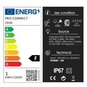 2646-D402 - Encastré béton Ø 52mm 3W 3000°K - Top INOX 2 fenêtres