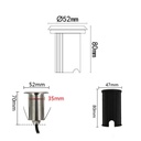 2646-D403 - Encastré béton Ø 52mm 3W 3000°K - Top INOX 3 fenêtres