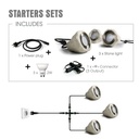 3216-Set - Kit 3 Projecteur résine imitation Pierre 2W