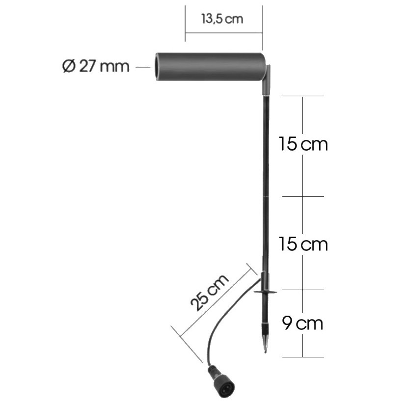 3316 - Projecteur PROXI 30 sur piquet - 3W - 3000°K