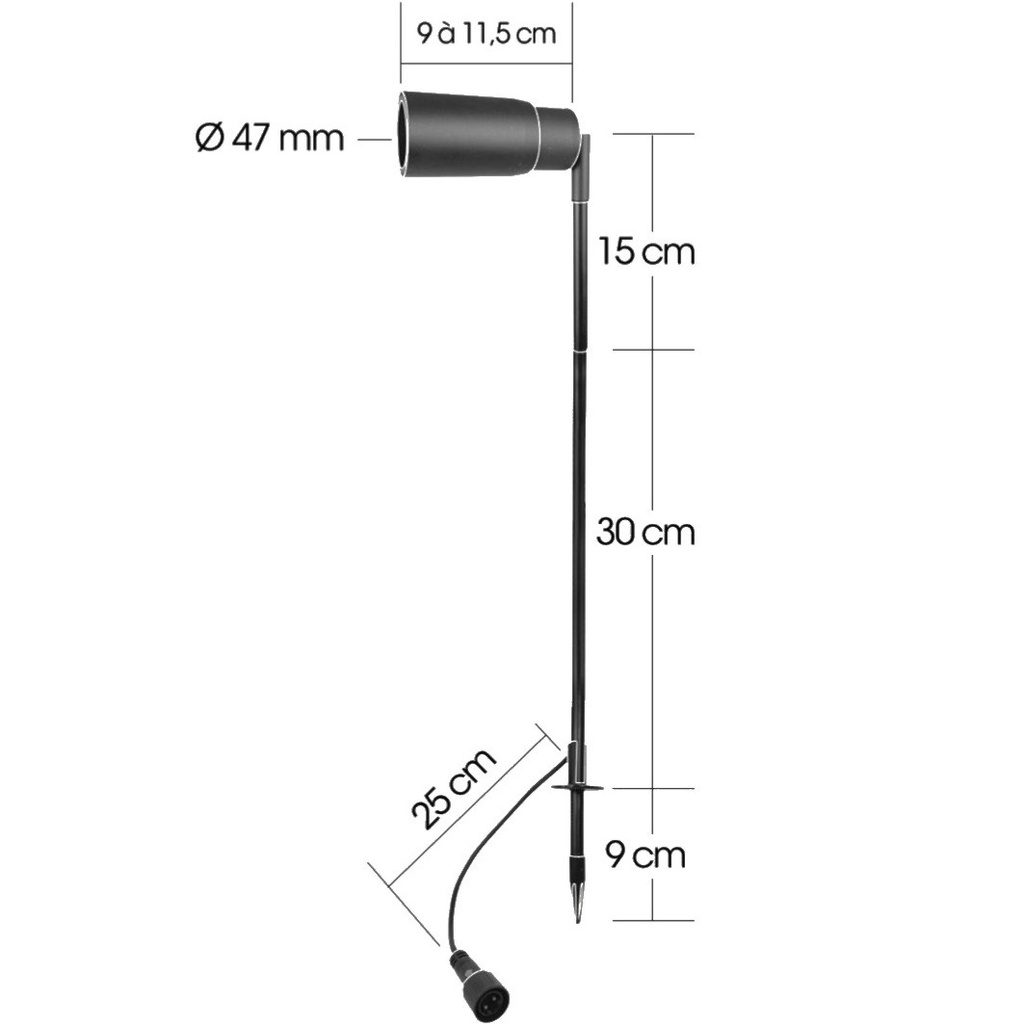 3386 - Projecteur SNIPER 50 avec Lentille ajustable - 5W - 3000°K