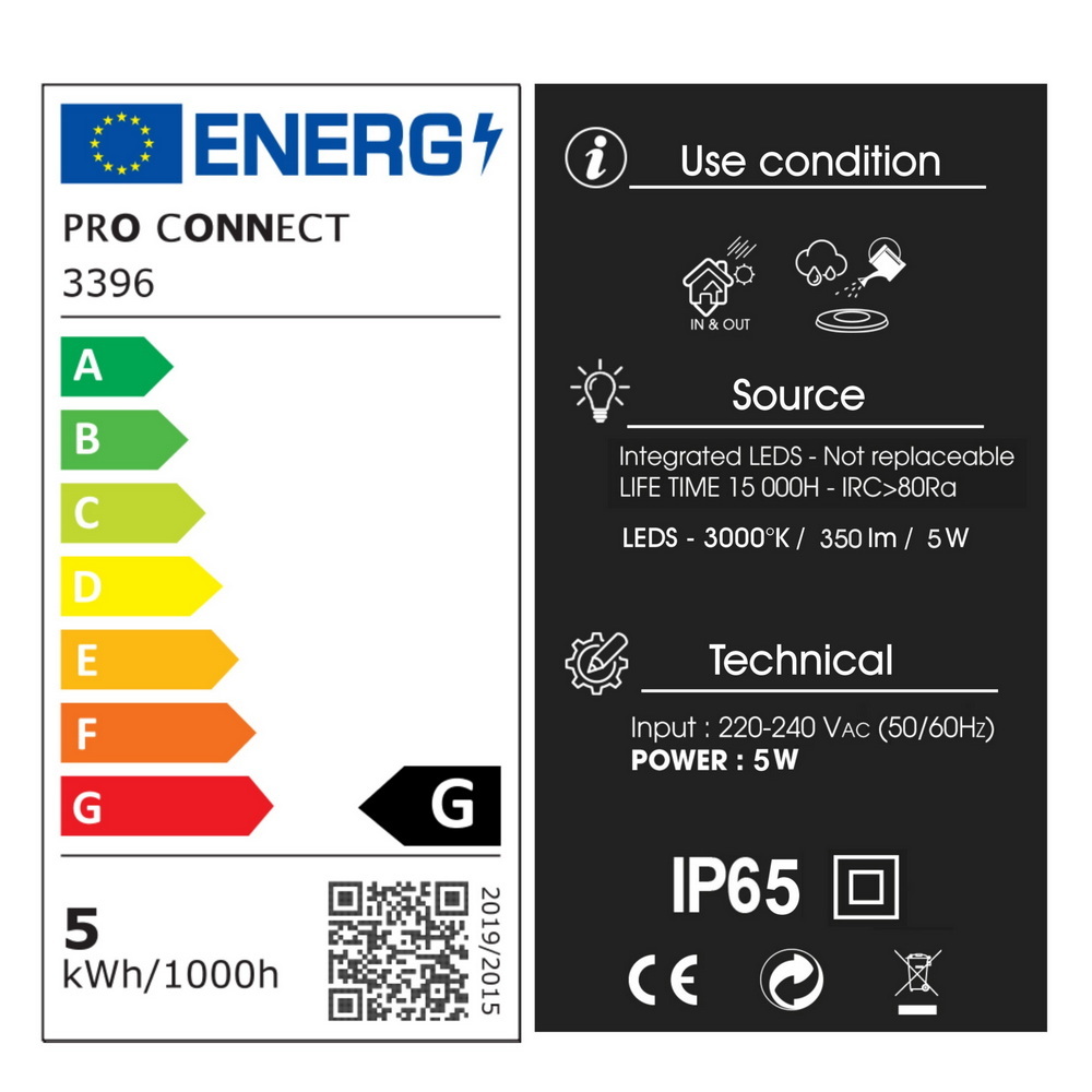 3396 - Projecteur SNIPER 80 avec Lentille ajustable - 5W - 3000°K