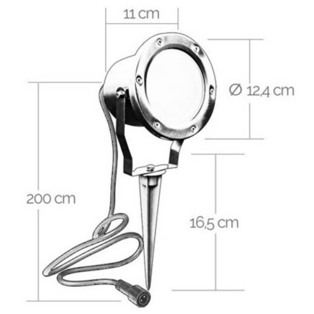 3676 - Projecteur immergeable NAUTILUX 30 - INOX IP68(2m) - 10W