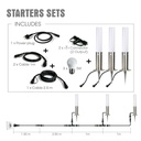 4213A-Set3 - 3 Bornes Inox à piquer LED