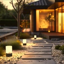 4233 - Borne Noire Ø 11,4cm + Piquet Ht 40cm