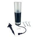 4233 - Borne Noire Ø 11,4cm + Piquet Ht 40cm