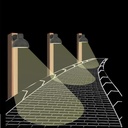 4750 - Applique murale HEMISPHERE Noire - Ø 20 cm