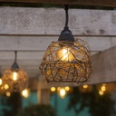 8606-G33-60L - Guirlande 6m 8xE27 Rattan Ball