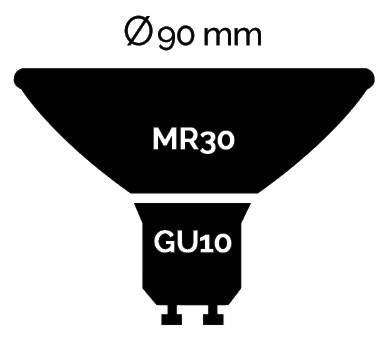 B726 - MR30/GU10 DIM 3000K 850Lm 10 W