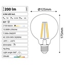 C921 - E27/G125 - 4,5W - 450 lm - Dim. - 2100°K - Smoky
