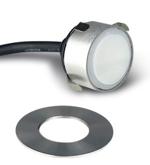 D301 - 3 Top Alu brossé pour Spot Ø6cm 2036 - 1 Fenêtre