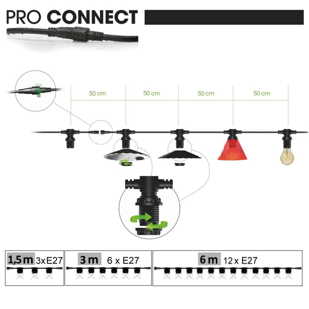 G501 - EXTENSION - Guirlande CLASSIC 0,5m 1xE27