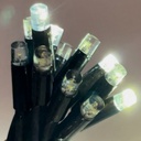 9522 - EXTENSION - Guirlande 60 LEDS (Flash) - 6 m - Fil Noir - Blanc Chaud 4000°K