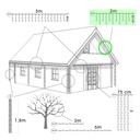 9532 - EXTENSION - Stalactite 60 LEDS (Flash) - L 2 m x H 55 cm -  Fil Noir - Blanc Chaud 4000°K