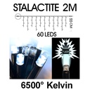 9533 - EXTENSION - Stalactite 60 LEDS (Flash) - L 2 m x H 55 cm -  Fil Noir - Blanc Froid 6500°K