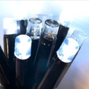 9543 - EXTENSION - Frange courte 60 LEDS (Flash) - L 3 m x H 40 cm -  Fil Noir - Blanc Froid 6500°K