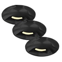D313 - 3 Zwarte aluminium kappen voor Ø6cm Spotlight 2036 - 3 ramen