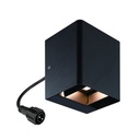 Applique murale CUBE Noire - 10 x 10 cm