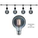 Guirlande 3m MODERN GREY (Ampoules Fumées) 4xE27/G125 LED 4,5W - 2100K