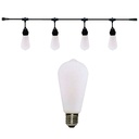 Guirlande 6m MILKY WAY (Ampoules Blanche) 8xE27/ST64 LED 4,5W - 2700K