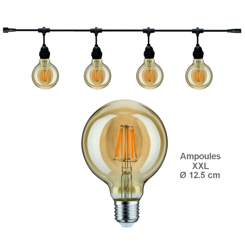 Guirlande 3m OLD STORY (Ampoules Vintage) 4xE27/G125 LED 4,5W - 2200K