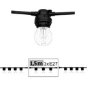 Guirlande 1,5 m - 3xE27, Raccordable jusqu'à 300m (Vendu sans ampoules)