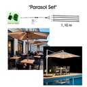 1014 B - Parasol Lighting Kit via Battery (24V Adapter)