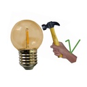 G11 - 6 Amp. Incassable E27/G55 Fil. LED 1W 1700K - Antic (Soit 2.95€/pc) (copie)