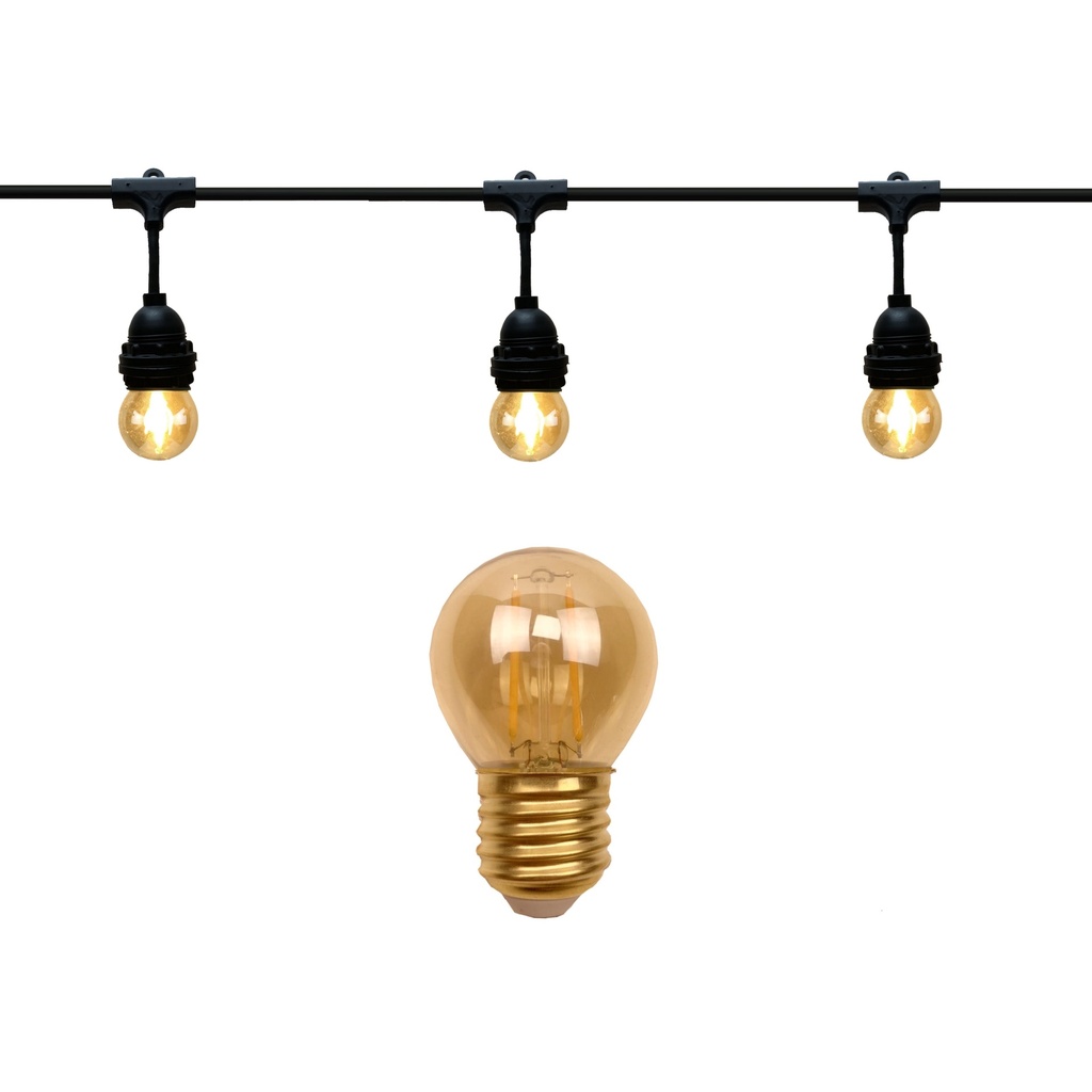 Guirlande 6m ANTIC WAY (Ampoules Antic) 8xE27/G45 LED 2W - 1700K