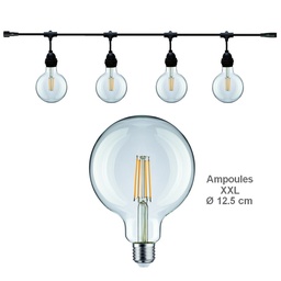 [8603-C923] Guirlande 3m DESIGN (Ampoules Transp.) 4xE27/G125 LED 4,5W - 2700K