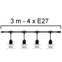 [8603-C923] 8603-C923 - Guirlande (Extension) 3m équipée de 4 Amp. E27/G125 Fil 2700K
