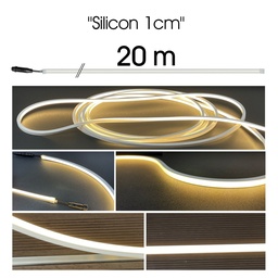 [1186] 1186 - Bandeau Lumineux Silicone - 1cm x 20 m - 3000°K