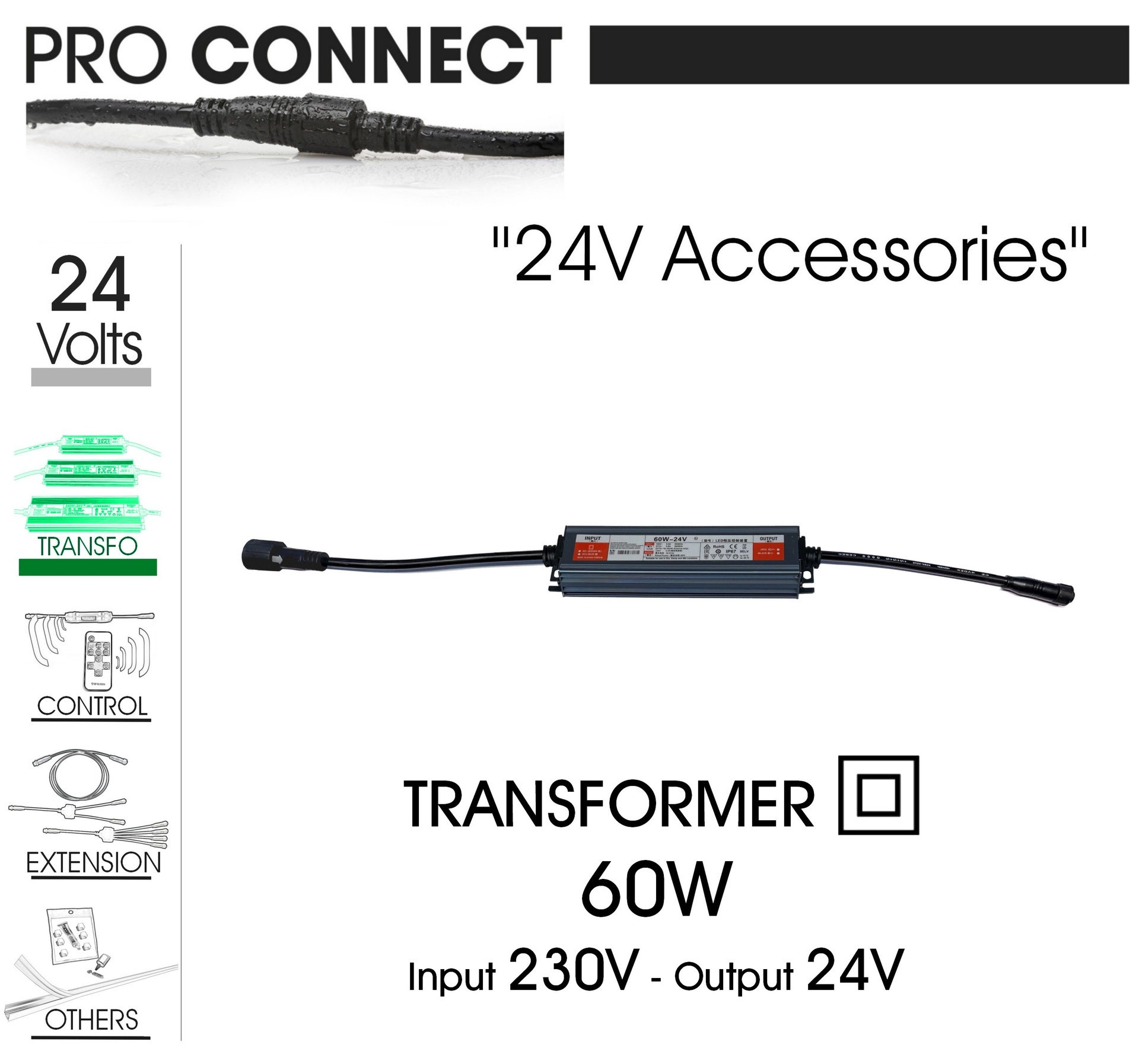 [F106] F106 - Transformateur 24V (STRIP/BARRE LED) - 60W