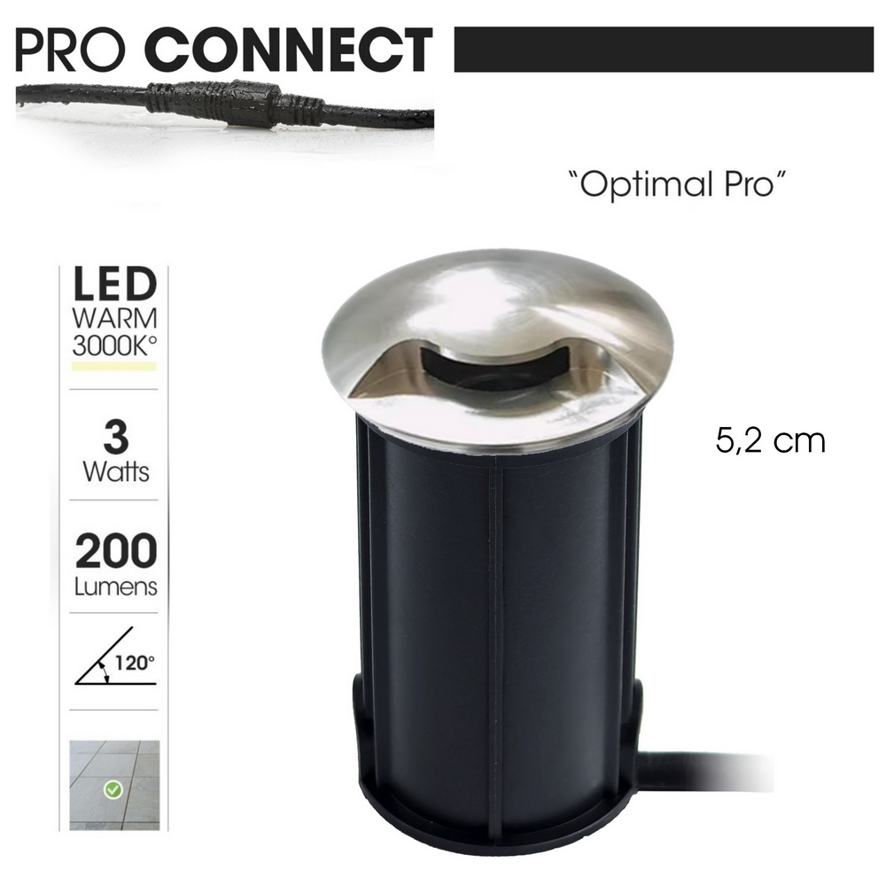 [2646-D401] 2646-D401 - Encastré béton Ø 52mm  - 1 Sect° INOX