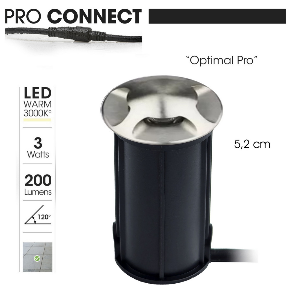 [2646-D404] 2646-D404 - Encastré béton Ø 52mm  - 4 Sect° INOX
