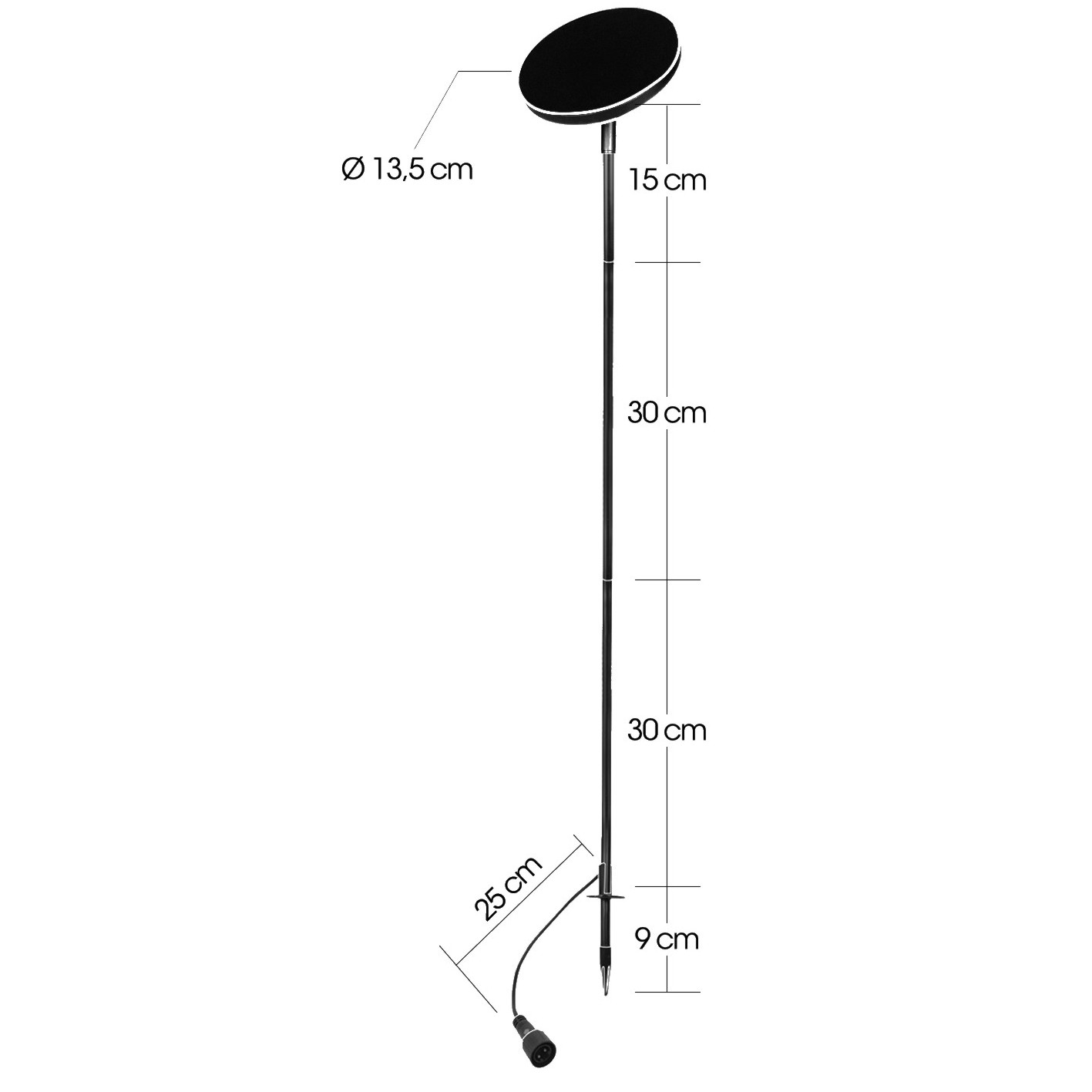 [4025] 4025 - Eclairage Massif h80 cm Diffuseur Orientable