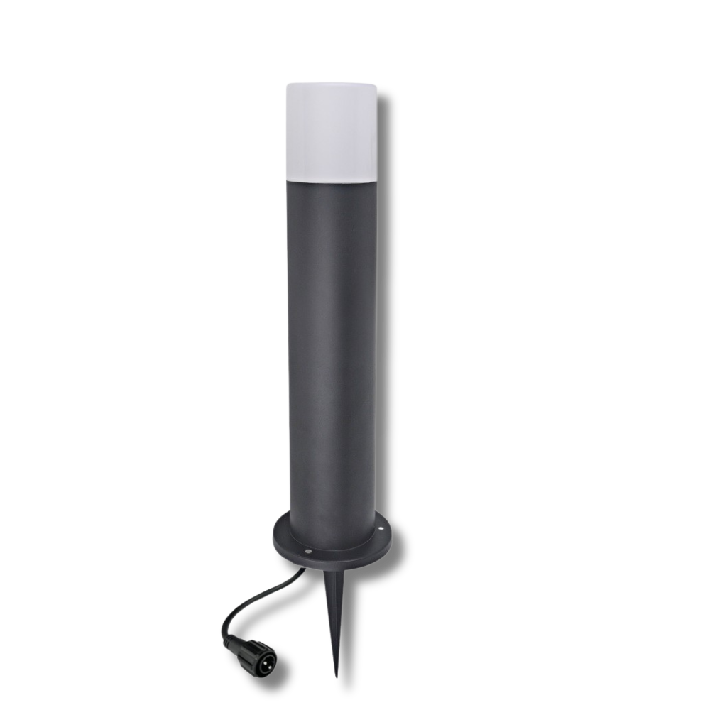 [4223] 4223 - Borne Noire ZEN, Ø 7,6cm + Piquet Ht 45cm