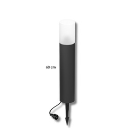 [4234] 4234 - Borne Noire Ø 11,4cm + Piquet Ht 60cm