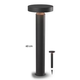 [4255] Potelet noir diffuseur Rond - ht 60 cm