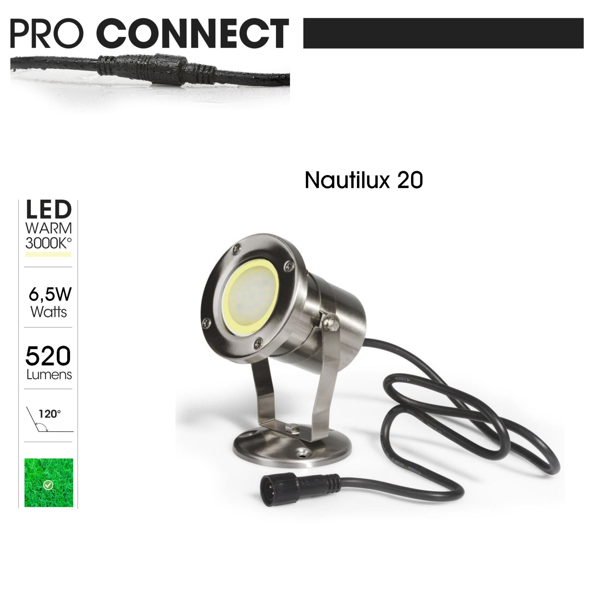 [3476] 3476 - Projecteur Bassin IP68 MR20 6,5W
